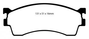 DP31409C EBC Brakes Тормозные колодки MAZDA Protege MAZDA Protege 2001 and up, MAZDA Protege 5 2002 thru 2003