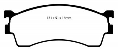 DP31409C EBC Brakes Тормозные колодки MAZDA Protege MAZDA Protege 2001 and up, MAZDA Protege 5 2002 thru 2003