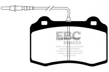 DP1031/2 EBC Brakes Ultimax2 Тормозные колодки перед  PEUGEOT 406 Coupe выпуска 1997-2004 года