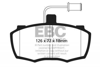 DP462/2T EBC Brakes Ultimax2 Тормозные колодки перед  London Taxi Company TX4; LTI TX4 выпуска 2007-2017 года