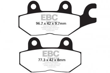 FA215/2HH EBC BRAKES Double-H™ тормозные колодки  TRIUMPH Daytona, Speed, Sprint, Tiger, Trident, Trophy 1992-2013 года выпуска