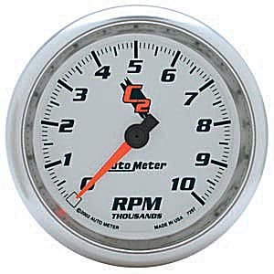 3-3/8" тахометр, 10,000 RPM, IN-DASH, C2 AUTO METER #7297 TachometerIn Dash