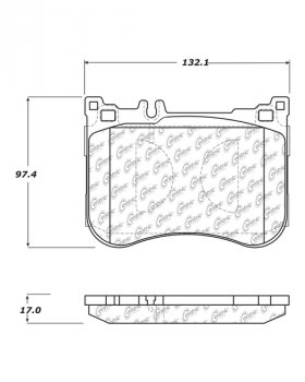 104.16880 Тормозные колодки Posi-Quiet Metallic MERCEDES-BENZ перед 
