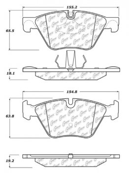105.15040 Тормозные колодки Posi-Quiet Ceramic BMW перед 