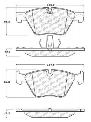 105.15040 Тормозные колодки Posi-Quiet Ceramic BMW перед 