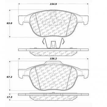 104.10440 Тормозные колодки Posi-Quiet Metallic FORD, MAZDA, MERCEDES-BENZ, VOLVO перед 