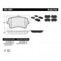 105.13861 Тормозные колодки Posi-Quiet Ceramic AUDI