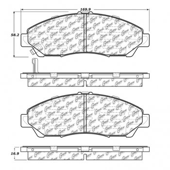 105.13780 Тормозные колодки Posi-Quiet Ceramic ACURA, HONDA перед 