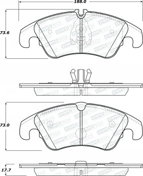 308.13221  StopTech Street Тормозные колодки Audi Передние
