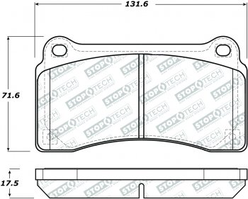 305.13830 StopTech Тормозные колодки Performance Nissan Задние