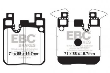 DP92133 EBC Brakes Orangestuff Тормозные колодки зад BMW 1xx, 2xx, 3xx, 4xx, M2, M3, M4 выпуск 2012-2016 года