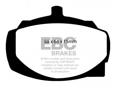 DPX2161 EBC Brakes Ultimax2 тормозные колодки передние LAND ROVER; HILLMAN; HUMBER; SINGER; SUNBEAM; TRIUMPH выпуска 1979 — 2022 года