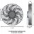 18310 DERALE Вентилятор Dyno-Cool: изогнутые лопасти, с термостатом 10"  CFM 590