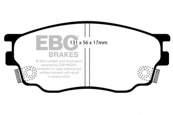 DP1464 EBC Brakes Ultimax2 Тормозные колодки перед  MAZDA 6 выпуска 2002-2008 года