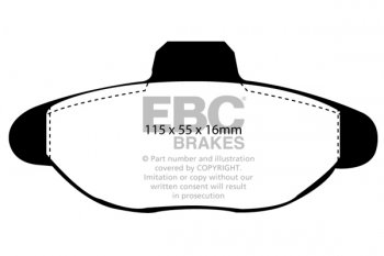 DP944 EBC Brakes Ultimax2 Тормозные колодки перед  FIAT Cinquecento, Seicento; LANCIA Y выпуска 1993-2010 года