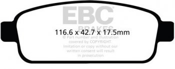 DP9066 EBC Brakes Orangestuff колодки тормозные суппорт ALCON PNF4498X703.4 аналог колодке PNF4498X703.4