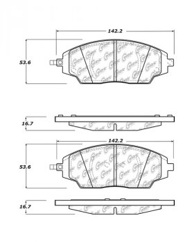 102.17020 Тормозные колодки C-TEK Metallic CHEVROLET перед 