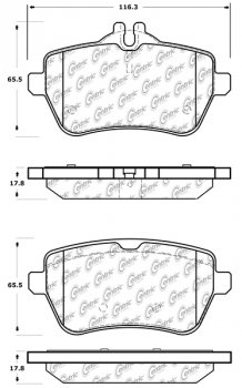 104.16890 Тормозные колодки Posi-Quiet Metallic MERCEDES-BENZ зад. 