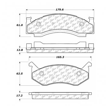 104.01230 Тормозные колодки Posi-Quiet Metallic CHRYSLER, DODGE ; CHRYSLER/IMPERIAL; CHRYSLER/IMPERIAL; CHRYSLER/NEW; CHRYSLER/NEWPORT; CHRYSLER/TOWN; DODGE/440