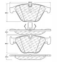 105.15050 Тормозные колодки Posi-Quiet Ceramic BMW перед