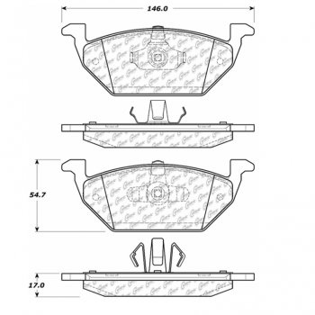 105.10550 Тормозные колодки Posi-Quiet Ceramic FORD, MAZDA 