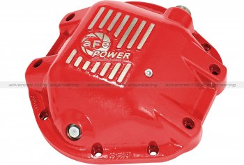 46-70166 Afe Power Крышка дифференциала переднего/заднего, Jeep Trucks, 97-14 Dana 44 Red Mach'd 