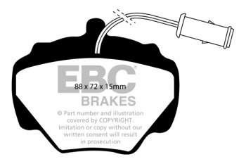 DP663  EBC Brakes Ultimax2 Тормозные колодки зад. LAND ROVER Discovery выпуска 1989 — 1998 года