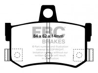 DP3662/2C EBC Brakes Redstuff Тормозные колодки зад. ROVER 800