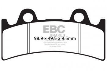 FA190S EBC BRAKES Organic тормозные колодки  TRIUMPH Daytona; YAMAHA FZ, YZ 1993-1997 года выпуска