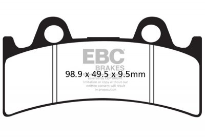 FA190S EBC BRAKES Organic тормозные колодки  TRIUMPH Daytona; YAMAHA FZ, YZ 1993-1997 года выпуска