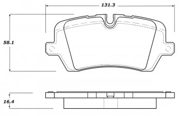 104.16920 Тормозные колодки Posi-Quiet Metallic LAND ROVER зад. 
