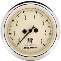 2" тахометр, 7,000 RPM, ELEC ANTIQUE BEIGE AUTO METER #1897
