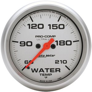 2-5/8" LOW датчик температуры 60- 210`F, FSE, ULTRA-LITE AUTO METER #4469 Water Temperature