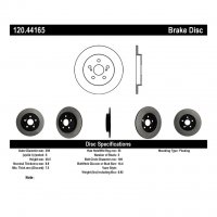 120.44165 Тормозные диски Premium LEXUS, PONTIAC, TOYOTA зад