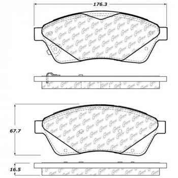 105.14220 Тормозные колодки Posi-Quiet Ceramic CADILLAC перед 