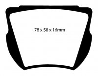 DPX2134 EBC Brakes Ultimax2 тормозные колодки передние DAIMLER SP250; FORD Consul 375, Zephyr, Zodiac; SUNBEAM Alpine