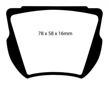 DPX2134 EBC Brakes Ultimax2 тормозные колодки передние DAIMLER SP250; FORD Consul 375, Zephyr, Zodiac; SUNBEAM Alpine выпуска 2012-2023 года