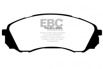 DP1953 EBC Brakes Ultimax2 Тормозные колодки перед  HYUNDAI H1, i-800, iLoad; KIA Carnival, Sedona выпуска 2006-2023 года