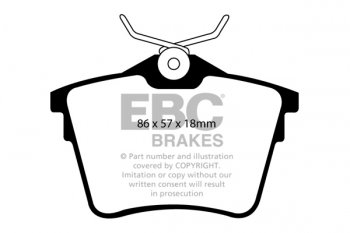 DP1551  EBC Brakes Ultimax2 Тормозные колодки зад. CITROEN C5 выпуска 2009 — 2018 года