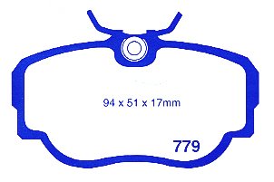 DP5779NDX EBC Brakes колодки тормозные перед BMW 3 Series, 3 X, Z1; SAAB 900, 9000 Ширина 123мм, Высота 44мм, Толщина 17мм
