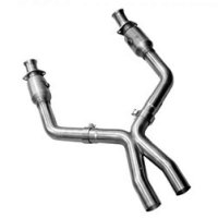 6037-XCAT KOOKS HEADERS 2,5" x 2,5" OEM Exhaust Catted X Pipe. Используется только с коллектором Kooks для: FORD MUSTANG