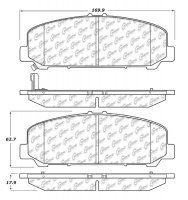 105.15090 Тормозные колодки Posi-Quiet Ceramic INFINITI, NISSAN перед