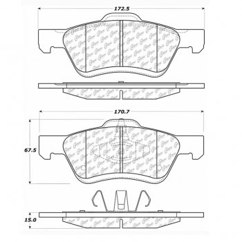 104.10470 Тормозные колодки Posi-Quiet Metallic FORD, MAZDA 