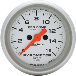 2-1/16" E.G.T. датчик пирометр 0-1600`F, FSE, UL AUTO METER #4343 Pyrometer