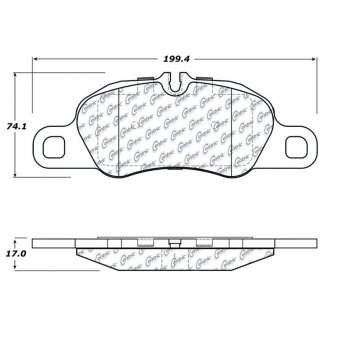 104.13890 Тормозные колодки Posi-Quiet Metallic PORSCHE перед 
