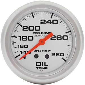 2-5/8" датчик температуры масла, 140- 280`F, 6' TUBING, MECH AUTO METER #4441 Oil Temperature