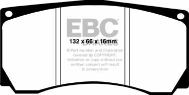 DPX2027 EBC Brakes Ultimax2 Тормозные колодки зад TOYOTA Avensis выпуска 2009 — 2018 года