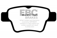 DP1575  EBC Brakes Ultimax2 Тормозные колодки зад. CITROEN C4