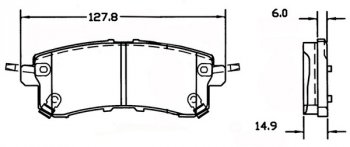 105.15100 Тормозные колодки Posi-Quiet Ceramic INFINITI, NISSAN зад. 