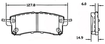 105.15100 Тормозные колодки Posi-Quiet Ceramic INFINITI, NISSAN зад. 